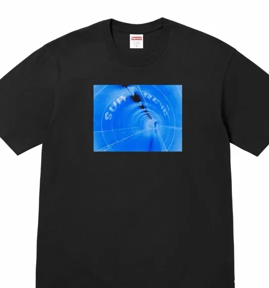 Short Tee T-shirt and Time White Tunnel Tunnel SS24 Sleeve S-XL Black Space 0814